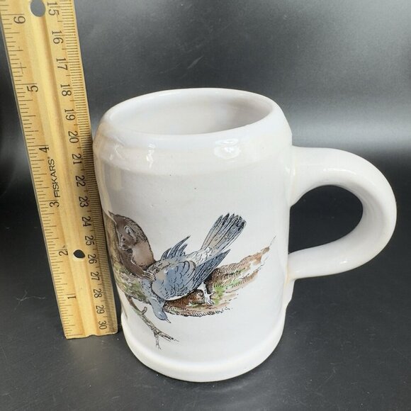 Vintage West Germany Stoneware Pottery Large Coffee Mug Cup Animal Hunting Scene - Picture 3 of 12